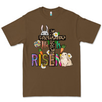 Cacao He is risen Easter Day Premium Tee - HowdyJamesFarm