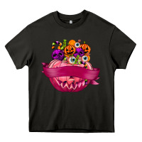 Asphalt Personalized Girl Halloween Candy Heavy Core Tee - texasbilliewilder