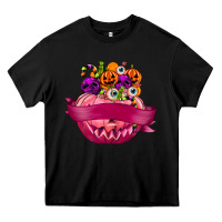 Black Personalized Girl Halloween Candy Heavy Core Tee - texasbilliewilder