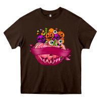 Chocolate Brown Personalized Girl Halloween Candy Heavy Core Tee - texasbilliewilder