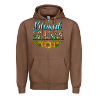 Chestnut blessed mama Zipper Hoodie - BarkalooDesign
