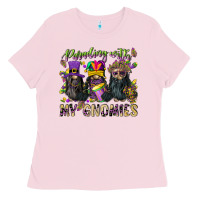 Bubblegum Pink parading with my gnomies Ladies Tee - CowGirlArtShop