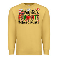Antique Gold santa's favorite  school nurse Premium Sweatshirt - AdoDesignShop