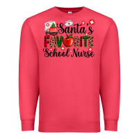 Cardinal santa's favorite  school nurse Premium Sweatshirt - AdoDesignShop