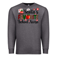 Charcoal Heather santa's favorite  school nurse Premium Sweatshirt - AdoDesignShop