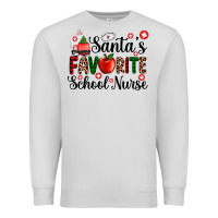 Dove Grey santa's favorite  school nurse Premium Sweatshirt - AdoDesignShop