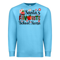 Ocean Blue santa's favorite  school nurse Premium Sweatshirt - AdoDesignShop