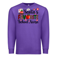 Purple santa's favorite  school nurse Premium Sweatshirt - AdoDesignShop