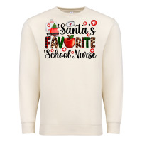 Sandshell santa's favorite  school nurse Premium Sweatshirt - AdoDesignShop