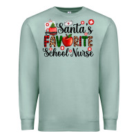 Seafoam santa's favorite  school nurse Premium Sweatshirt - AdoDesignShop