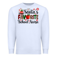 White santa's favorite  school nurse Premium Sweatshirt - AdoDesignShop