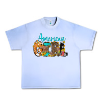 Grape Ice American Girl, western Cowhide Urban Heavy Tee - CowCowDesign