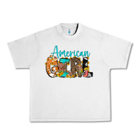 Lunar Rock American Girl, western Cowhide Urban Heavy Tee - CowCowDesign