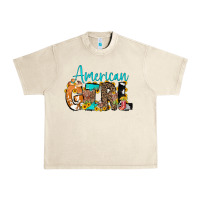 Sandshell American Girl, western Cowhide Urban Heavy Tee - CowCowDesign