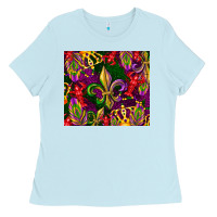 Baby Blue mardi gras Ladies Tee - CowGirlArtShop