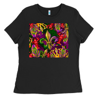 Black mardi gras Ladies Tee - CowGirlArtShop
