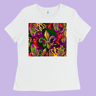 Mardi Gras Ladies Tee Designed By Cowgirlartshop