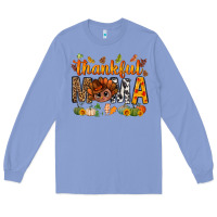 Colony Blue thankful mama and turkey bbs Long Sleeve Tee - BundleAndBundleShop
