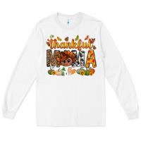 White thankful mama and turkey bbs Long Sleeve Tee - BundleAndBundleShop