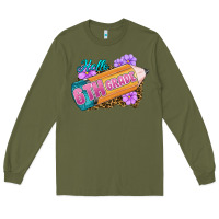 Army Green hello 6th grade Long Sleeve Tee - RanaPortraitStore