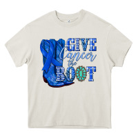 Give Cancer The Boot Colon Cancer Blue Ribbon Nca Heavy Core Tee | Teevron