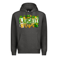 Charcoal Heather Lucky Vibes Premium Hoodie - CowhideDigitalArt