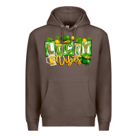 Coffee Lucky Vibes Premium Hoodie - CowhideDigitalArt