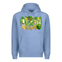 Colony Blue Lucky Vibes Premium Hoodie - CowhideDigitalArt