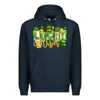 Navy Lucky Vibes Premium Hoodie - CowhideDigitalArt