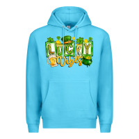 Ocean Blue Lucky Vibes Premium Hoodie - CowhideDigitalArt