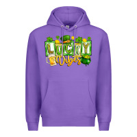 Purple Lucky Vibes Premium Hoodie - CowhideDigitalArt