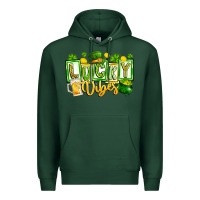 Sports Green Lucky Vibes Premium Hoodie - CowhideDigitalArt