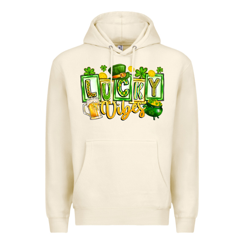 Lucky Vibes Premium Hoodie by CowhideDigitalArt | Teevron