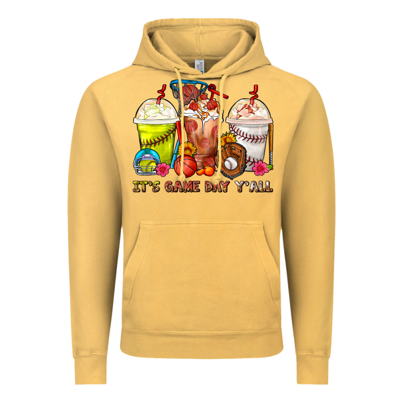 It's Game Day Y'all Softball,baseball,basketball C Vintage Hoodie by FaDigitalArtStudio | Teevron