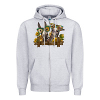 Heather Grey 2 donkeys with sunflowers Zipper Hoodie - BarkalooDesign