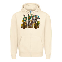 Sandshell 2 donkeys with sunflowers Zipper Hoodie - BarkalooDesign