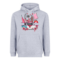 Heather Grey costom name nurse hat and elements Heavyweight Hoodie - AdoDesignShop