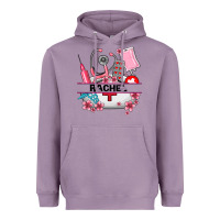 Lavender costom name nurse hat and elements Heavyweight Hoodie - AdoDesignShop