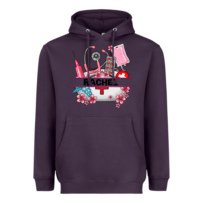 Costom Name Nurse Hat And Elements Heavyweight Hoodie by AdoDesignShop | Teevron