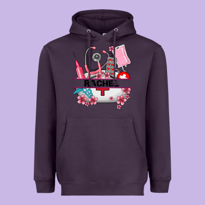Costom Name Nurse Hat And Elements Heavyweight Hoodie Designed By Adodesignshop