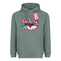 Sage costom name nurse hat and elements Heavyweight Hoodie - AdoDesignShop