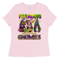 Bubblegum Pink parading with my gnomies mardi gras Ladies Tee - CowGirlArtShop