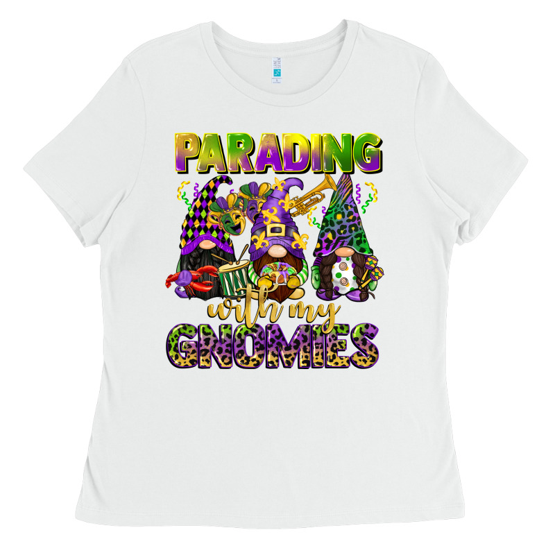 Parading With My Gnomies Mardi Gras Ladies Tee by CowGirlArtShop | Teevron