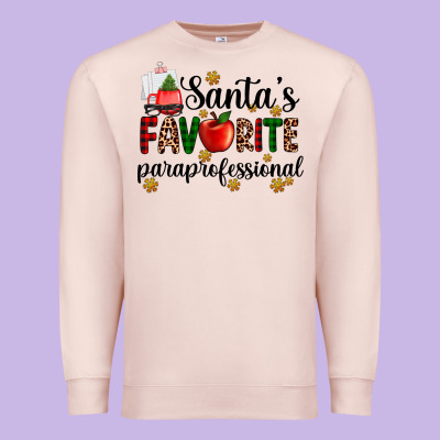 Santa's Favorite  Paraprofesyonal Premium Sweatshirt Designed By Adodesignshop