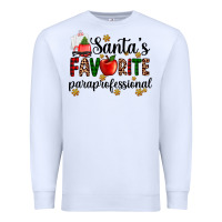 White santa's favorite  paraprofesyonal Premium Sweatshirt - AdoDesignShop