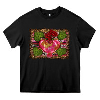 Black Western Background Valentine's Day Heavy Core Tee - RanaPortraitStore
