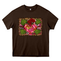 Chocolate Brown Western Background Valentine's Day Heavy Core Tee - RanaPortraitStore