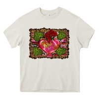 Cream Western Background Valentine's Day Heavy Core Tee - RanaPortraitStore