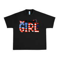 Black All American Girl Bandana Urban Heavy Tee - CowCowDesign