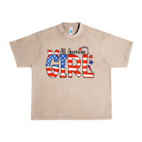 French Oak All American Girl Bandana Urban Heavy Tee - CowCowDesign